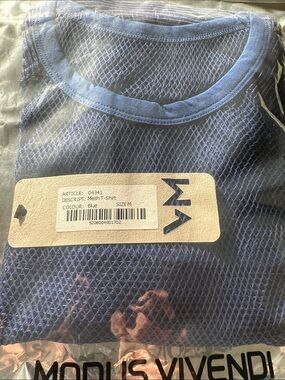 Modus Vivendi Men's Blue Mesh Short-Sleeve Tee